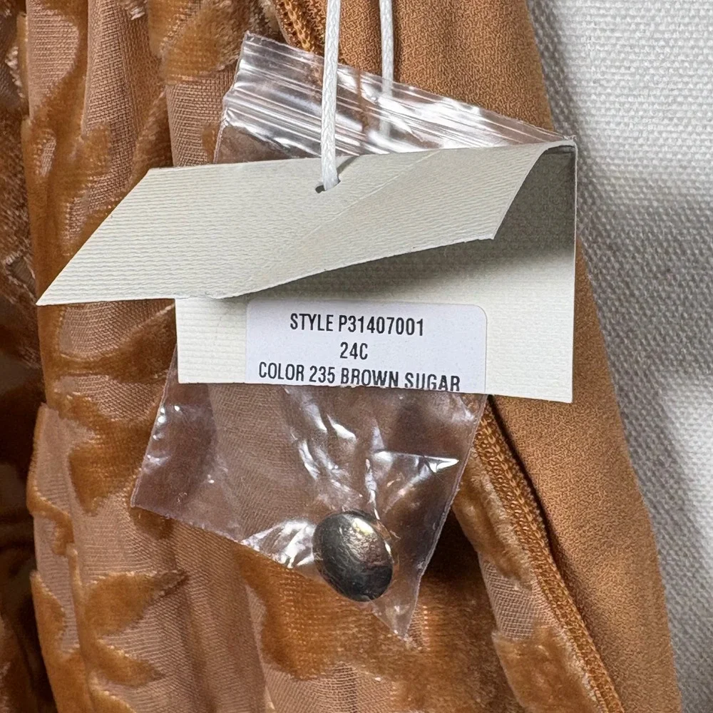 Parker Womens Textured Cutout Front Mini Dress Brown Sugar Floral Burnout Size 6 - Picture 12 of 13